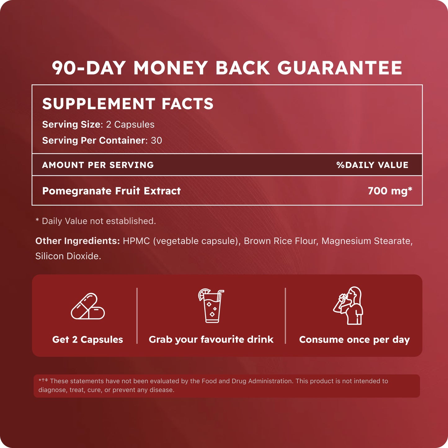 Organic Pomegranate Extract Capsules